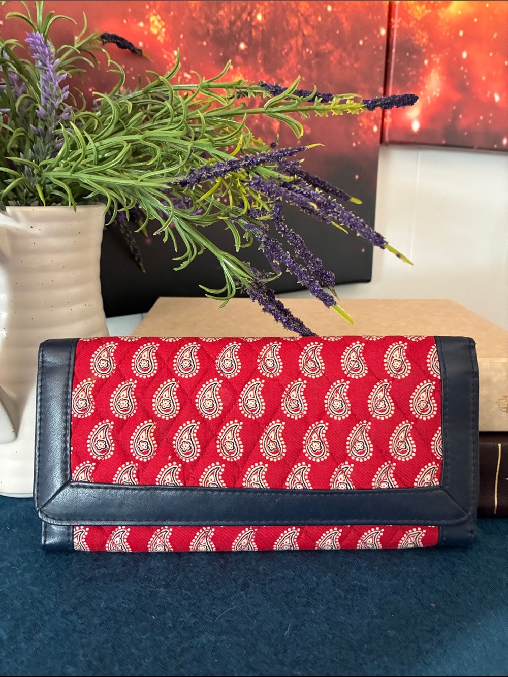 Vera Bradley Red Paisley Wallet